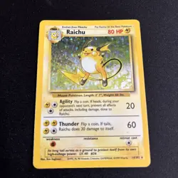 Raichu 14/102 Holo Rare Base Set Unlimited MP - Image 2