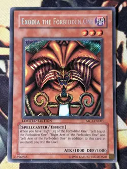 Yugioh: Exodia the Forbidden One - MC1-EN001 - Secret Rare - Limited Edition MP - Image 1