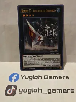 YUGIOH NUMBER 27 DREADNOUGHT DREADNOID DUOV 1ST EDITION ULTRA LIGHT PLAYED - Image 1