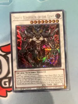 Yu-Gi-O! Draco Berserker of the Tenyi MP20-EN166 Prismatic Secret Rare 1st NM - Image 1
