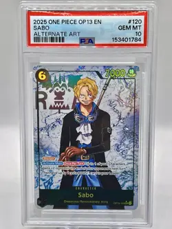 Sabo - PSA 10 -2025 One Piece OP13-120 Carrying On His Will SEC Alt Art ENGLISH - Image 1