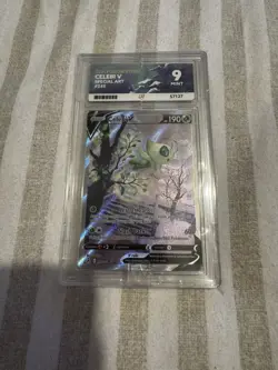 Pokemon TCG Celebi v Fusion Strike Card 245/264 Mint Condition Ace 9 - Image 1