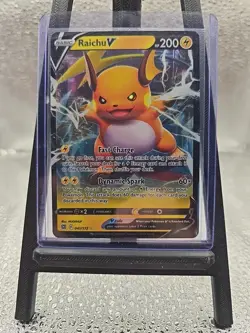 Pokemon TCG Raichu v Brilliant Stars Holo Ultra Rare Card 045/172 NM/M Condition - Image 1