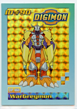 1999 Bandai Digimon WarGreymon DP 460 ID #90 Holo Foil Card - TCG - Image 1