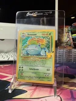 Pokemon TCG Venusaur 15/102 Base Set Holo Rare 100 HP Solarbeam Card - Image 1