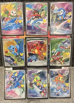 Pokemon First Partner Illustration Collection Series 1 Promo & Set 9 Cards - Image 3