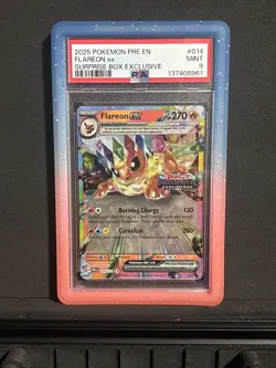 Pokemon TCG Flareon EX Prismatic Evolutions Stamped Card PSA 9 014/131 - Image 1
