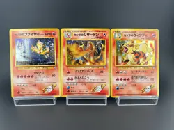 Blaine's Charizard Arcanine Moltres Gym Challenge Lot 3 Japanese Pokemon Card k1 - Image 1