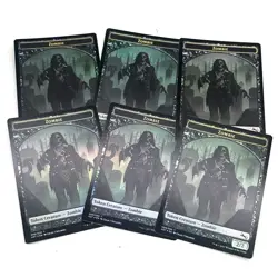 Zombie Token x6 Unstable Foil (Full-art backside) MTG Magic The Gathering - Image 1