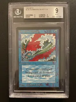 BLUE ELEMENTAL BLAST - BGS 9 Mint - Beta - Magic the Gathering MTG 9.0 - Image 1