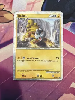 Pokemon TCG Raikou HGSS19 Black Star Promo Holo Moderately Played - Image 1