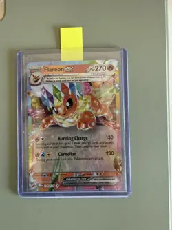 Pokemon Flareon EX Rare Holo 014/131 - NM Prismatic Evolutions Pokemon TCG - Image 2