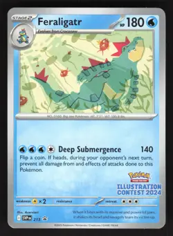 Feraligatr 213 Pokemon TCG SV Illustrator Contest 2024 NM - Image 1