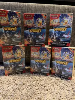 Pokemon TGC Scarlet & Violet Surging Sparks Booster Bundle Lot of 6 - Image 1