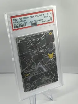 PSA 10 GEM MINT 2021 POKEMON CELEBRATIONS FULL ART ZEKROM BLACK/WHITE 114/114 - Image 2