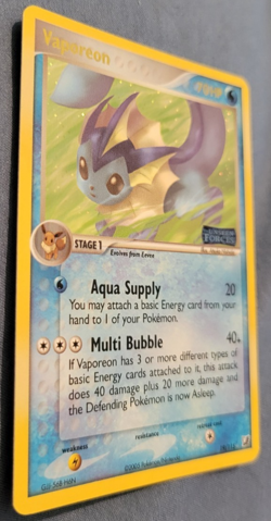 Vaporeon 19/115 Reverse Holo Stamped Unseen Forces Vintage Pokemon - Image 2
