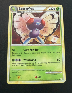 Pokemon Butterfree 16/123 HeartGold SoulSilver Non-Holo HP - Image 1