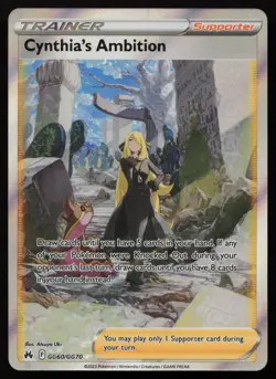 Cynthia's Ambition GG60/GG70 Crown Zenith Galarian Gallery Pokemon English NM - Image 1