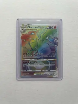 Pokemon TCG Charizard VSTAR Rainbow Secret Rare Card 174/172 Brilliant Stars - Image 1