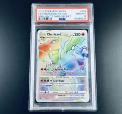 PSA 10 Charizard Vstar 174/172 Brilliant Stars Rainbow Rare Graded Pokemon Card - Image 2