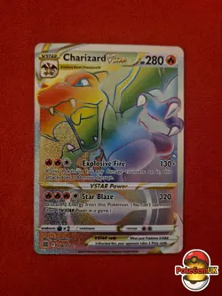 Charizard VSTAR 174/172 Brilliant Stars Rainbow Secret Rare Pokemon TCG Card - Image 1