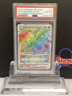 PSA 10 Charizard VSTAR 174/172 Brilliant Stars Rainbow Pokemon Graded Gem Mint - Image 1