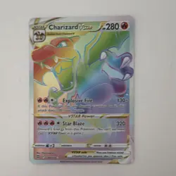 Pokemon Charizard VSTAR Secret Rare Rainbow Holo 174/172 Swsh09 Brilliant Stars - Image 1