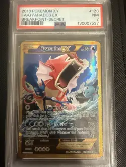 Pokemon XY Breakpoint Gyarados Ex 123/122 Full Art Holo Secret Gold Rare - Image 1