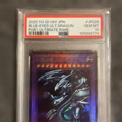 YuGiOh Blue Eyes Ultimate Dragon PSA10 2020 Ultimate Rare Collector Card - Image 3