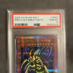 YuGiOh Great Moth PSA10 2025 EDC1 JP001 Powerful Collector Card - Image 3