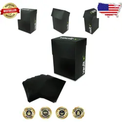 Waterproof Card Deck Storage Box with 100 Sleeves - Ideal for TCG Collectors - Image 1
