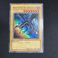 4 Red Eyes Black Dragon Cards 1 First Edition, Yugioh SDJ-001, Vintage 1996 - Image 4