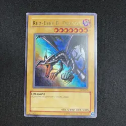 4 Red Eyes Black Dragon Cards 1 First Edition, Yugioh SDJ-001, Vintage 1996 - Image 5