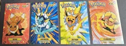 EEVEE X VAPOREON X JOLTEON X FLAREON - POKEMON KANTO CARDS TOP POKEDEX CCG FOIL - Image 1