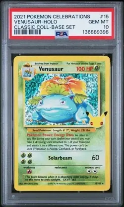 PSA 10 Pokemon Card Lot Celebrations Charizard, Blastoise & Venusaur Starters - Image 2