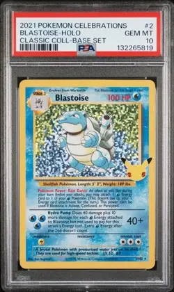 PSA 10 Pokemon Card Lot Celebrations Charizard, Blastoise & Venusaur Starters - Image 4