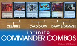 3 Different Commander Infinite 2 Card Combos *Magic MTG Set* (Blue / Red) - Image 1
