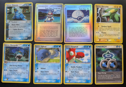 Lot 8 Team Aqua cards from Team Aqua vs Team Magma (2004) - HOLO Walrein, others - Image 1