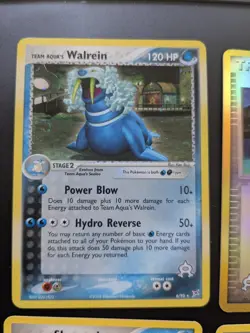 Lot 8 Team Aqua cards from Team Aqua vs Team Magma (2004) - HOLO Walrein, others - Image 3