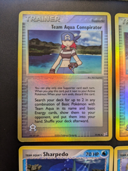 Lot 8 Team Aqua cards from Team Aqua vs Team Magma (2004) - HOLO Walrein, others - Image 5
