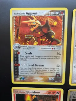 Lot 6 Team Magma cards from Team Aqua vs Team Magma (2004) - HOLO Aggron, others - Image 3