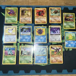Pokemon psyduck, articuno, aerodactyl+ more 1st Edition Card Lot - 14 cards - Image 1