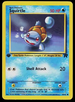 Pokemon Card - Squirtle Team Rocket 68/82 Common 1st Edition - Image 1