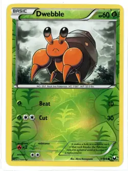 Dwebble Reverse Holo 7/108 Dark Explorers Pokemon Card - Image 1
