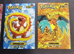 CHARMANDER X CHARMELEON X CHARIZARD - POKEMON KANTO CARDS TOP POKEDEX CCG FOIL - Image 3