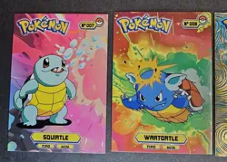 SQUIRTLE X WARTORTLE X BLASTOISE - POKEMON KANTO CARDS TOP POKEDEX CCG FOIL - Image 2