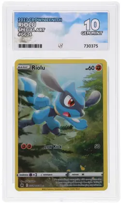 ACE 10 Riolu GG26/GG70 2023 Crown Zenith Special Art Graded Card - Image 1