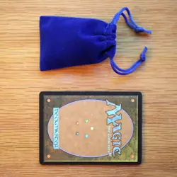Tiny Blue Dice Bag & Blue Glass Gems Life Energy, Gaming Tokens Counters MTG - Image 2