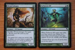 Set of 8 Pauper Legal Elves *NM Magic MTG* Farhaven Elf, Civic Wayfinder - Image 3