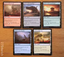 Set of 5 Desert Cycle Lands Hour of Devastation *NM* MTG Cycling Deck Building - Image 1